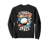Retro Cosmic Space Planets Galaxy Sci Fi Art Sudadera