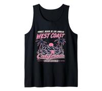 Retro Costa Oeste Puesta del Sol Playa Vintage Costa Paisaje GRAP Camiseta sin Mangas