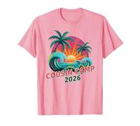 Retro Cousin Camp 2026 Viaje de Vacaciones Surf Viajes Vacaciones Camiseta