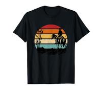 Retro Cowboy Puesta del Sol Caballo Jinete Desierto Escena Camiseta