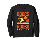 Retro Cuero De Vaca Coors Cowboys Western Country Rodeo Manga Larga