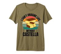 Retro Cute Castella No Puedo Imaginar la Vida sin Castella Camiseta Premium