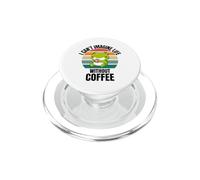 Retro Cute Frog No Puedo Imaginar la Vida sin café PopSockets PopGrip para MagSafe