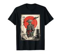 Retro Cyberpunk Samurai Japón Anime Alien Ukiyo-e Arte Divertido Camiseta