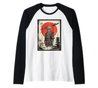 Retro Cyberpunk Samurai Japón Anime Alien Ukiyo-e Arte Divertido Camiseta Manga Raglan