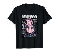 Retro Cyborg Esposa Robot Sátira Glitch Arte Feminismo Comentario Camiseta