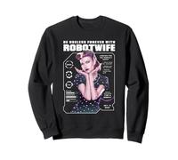 Retro Cyborg Esposa Robot Sátira Glitch Arte Feminismo Comentario Sudadera