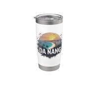 Retro Da Nang Paisaje Vintage Souvenir Vaso térmico de acero inoxidable de doble pared
