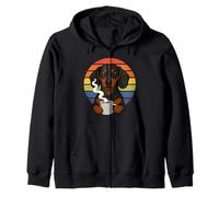 Retro Dachshund Lover Café Vintage Weiner Arte Divertido Sudadera con Capucha