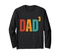Retro Dad 3 Third Time Dad Vintage Style Manga Larga