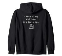 Retro Dad Joke Dad-A-Base Funny Tech Día del Padre Arte Sudadera con Capucha