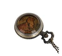 Retro Dad Watch Gifts Pocket para Grandpa Chain Necklace Vintage The Greatest Men's Watch Cute Pro Banda (C-Brown, One Size)