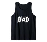 Retro Daddy Vintage Dad Word Dad Citas Una Palabra Papá Camiseta sin Mangas