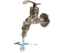 Retro de Latón Grifo, Grifo de Dragón Antiguo, Antique Brass Faucet, Tallado en Forma de Dragón Antiguo Latón Jardin Faucet para El Hogar, Cocina, Baño, Exterior, Jardín