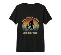 Retro Día del Padre Bigfoot Dad You'Re a Legend Like Bigfoot! Camiseta Premium