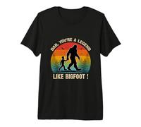 Retro Día del Padre Bigfoot Dad You'Re a Legend Like Bigfoot! Camiseta Premium
