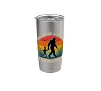 Retro Día del Padre Bigfoot Dad You're a Legend Like Bigfoot! Vaso térmico de acero inoxidable de doble pared