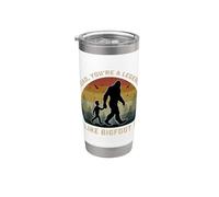 Retro Día del Padre Bigfoot Dad You're a Legend Like Bigfoot! Vaso térmico de acero inoxidable de doble pared