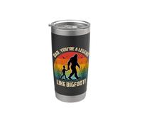 Retro Día del Padre Bigfoot Dad You're a Legend Like Bigfoot! Vaso térmico de acero inoxidable de doble pared