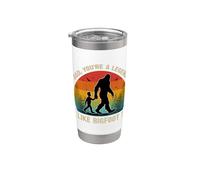 Retro Día del Padre Bigfoot Dad You're a Legend Like Bigfoot! Vaso térmico de acero inoxidable de doble pared