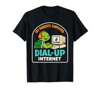 Retro Día del Padre Tech Mis Padres sobrevivieron DIAL UP Internet Camiseta