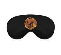 Retro Dinosaurs Ride Bicycle Moon Eye Mask con correa ajustable para hombres y mujeres Night Sleeping Travel Siesta