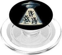 Retro Disco Ball UFO Vaca Danza Alien Abducción Meme Party PopSockets PopGrip para MagSafe
