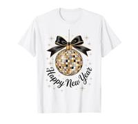 Retro Disco Happy New Year Disco Ball Retro Glam Camiseta