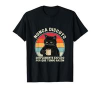 Retro Divertida Frase Nunca Discuto Explico por Qué Tengo Camiseta