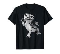Retro Divertido Leopardo Gecko Meme Estrellado Lindo Amante De Mascotas Tonto Camiseta