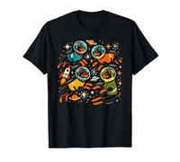 Retro Doberman Pinscher Astronauta Space Dogs Mid Camiseta