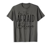 Retro Don't Be Afraid Believe - Verso de la Biblia Christian Faith Camiseta