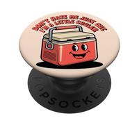 Retro Don't Hate Me Just Cuz I'm Little Cooler Funny Picnic PopSockets PopGrip Adhesivo