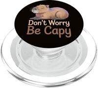 Retro Dont Worry Be Capy Funny Capybara Hombres Niños Niños Mujeres PopSockets PopGrip para MagSafe