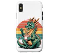 Retro Dragón Fideos Instantáneos Vaso Dragones Carcasa para iPhone X/XS