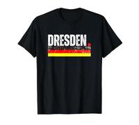 Retro Dresden Estética Vintage Camiseta gráfica económica, Hombre, Negro, L