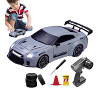 Retro Drift Master RC Car - 1:20 Remote Control Vehicle For Kids with Wheel Sets, RC Drift Car, LED Lights, Rechargeable Battery, Custom Track Design