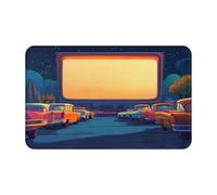 Retro Drive-In Cinemasupernatural Symbols Black Printing - Toalla de playa de terciopelo de secado rápido de piel de melocotón de gran tamaño de 130 x 79 cm para adultos, toalla súper absorbente