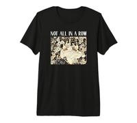 Retro Ducks Not All In A Row Juego de Palabras Vintage Folk Art Woodblock Camiseta Premium