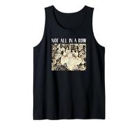 Retro Ducks Not All In A Row Juego de Palabras Vintage Folk Art Woodblock Camiseta sin Mangas