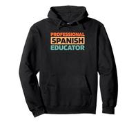 Retro Educación Colegio Maestro Vintage Profesor De Español Sudadera con Capucha