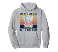 Retro Elefante Yoga Eff Ves Kay Why Oh You Sudadera con Capucha
