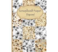 Retro Elegant Dogwood Scrapbook Paper Pack: 12 Double-Sided A5 Brown, Beige & Black Line Floral Nature Prints | Printed Junk Journal & Scrapbooking Paper