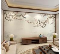 Retro Elegante Paisajes Aves Y Flores Paisajes 3D Papel Pintado Pared Fácil Instalación Oficina Sala Estar Sofá Dormitorio TV Fondos Decoración-430cm×300cm