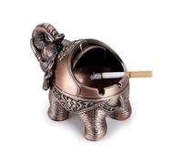 Retro Elephant Modeling Tabletop Ashtray Cigarette Cigar Ash Holder(Red Bronze)