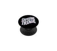 Retro ER Nurse Caffeine & Triage Medical PopSockets PopGrip Adhesivo