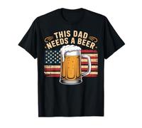 Retro Este papá necesita una cerveza, divertido Día del Padre, papá bebiendo Camiseta