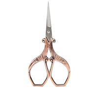 Retro European Cross Stitch Sichissors Vintage Craft Sewing Shears Herramienta de bordado para carpinteros (Revestimiento de cobre oscuro)