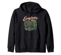 Retro Everglades National Park Gator Vintage 80s Florida Sudadera con Capucha