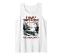 Retro Everglades Wildlife - Parques Nacionales Pantano Cocodrilo Camiseta sin Mangas